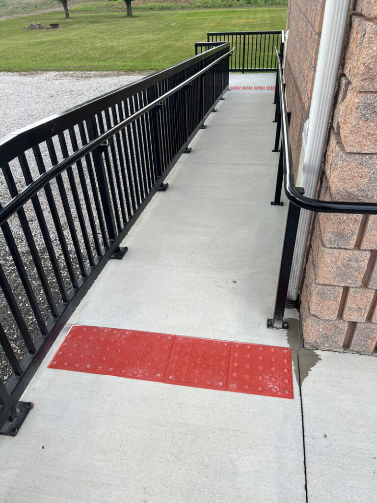Cement wheelchair ramp